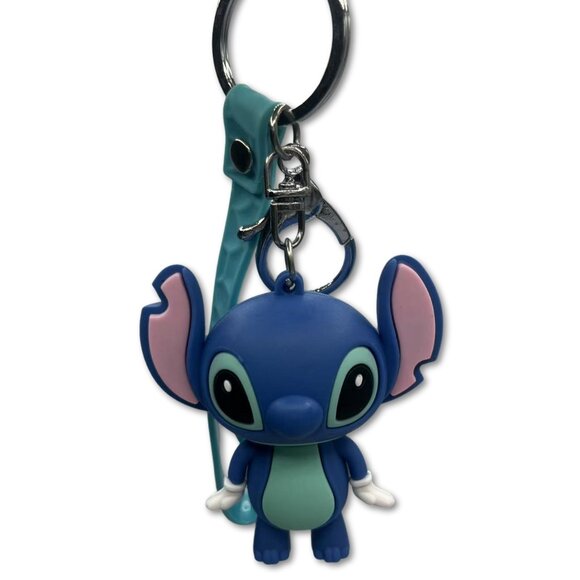 Disney Stitch Character Keychain, 4 Inch Blue Figure with Teal Strap - Picture 3 of 4
